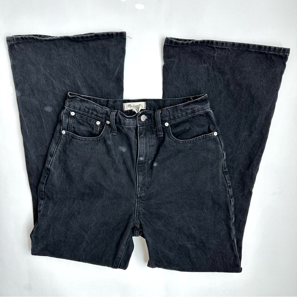 Madewell Baggy Flare Black Jeans 28